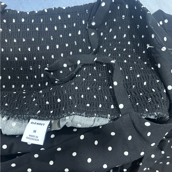 NWOT Old Navy Black and White Polka Dot Jumpsuit size M - Picture 8 of 9